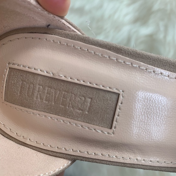 Forever 21 Fuzzy Camel Stappy Sandals - Picture 3 of 4